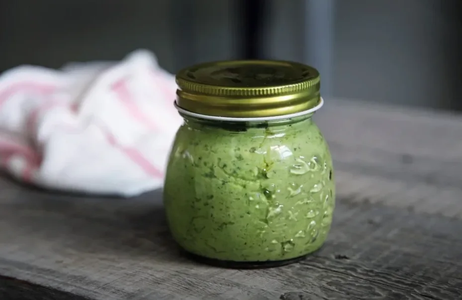 Green Pea and Pumpkin Seed Pesto Pasta